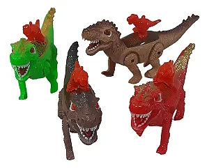 Dinossauro Som Realista Luz Movimento Filhote Pilha Colorido