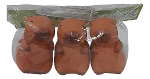 Kit 3 Capivaras Plástico Família Bebê Infantil Coloridos