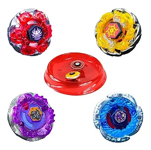 Kit 2 Beyblade Metal + 1 Lançador + Arena De Batalha