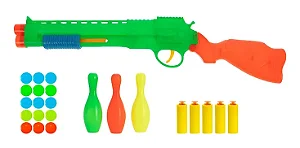 Escopeta Arma Lançar Atirar Dardo Ventosa Bolinha Pino Cor