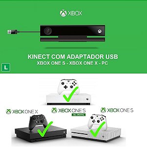 Kinect Xbox One Com Adaptador Usb Para Xbox X E S