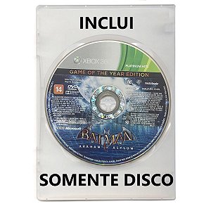Jogo Batman Arkham Asylum - Xbox 360 - Mídia Física (SOMENTE DISCO)