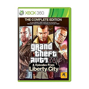 Jogo Grand Theft Auto IV & Episodes From Liberty City (GTA) - Xbox 360 - Retrocompatível - Mídia Física (USADO)