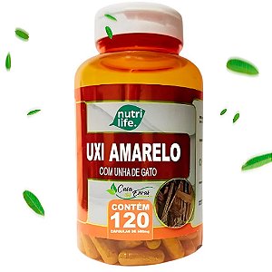 Uxi Amarelo e Unha de Gato Nutri Life - 120 Cápsulas - 500 MG