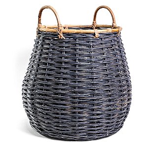 Cesto de Rattan Estilo Balde