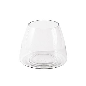 Vaso Abaulado Transparente de Vidro