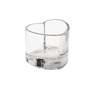Vaso Coração Baixo de Vidro - P