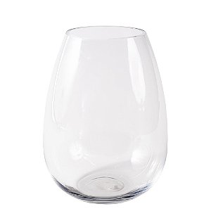 Vaso Abaulado de Vidro Decoração - P