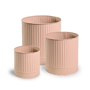 Cachepot de Ferro Areia - Jogo 3 Peças