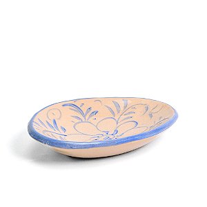 Prato de Cerâmica Estampado Floral
