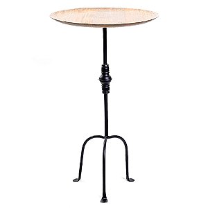 Mesa de Madeira Fixa com Pé de Ferro