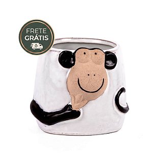 Vaso De Cerâmica Macaco