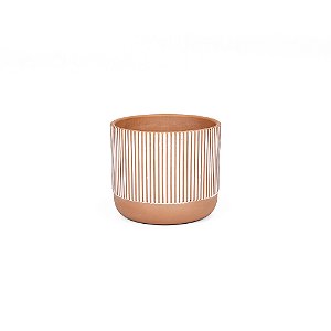Cachepot Listras Ceramica Caucaia M
