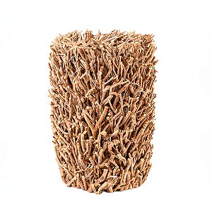 Vaso Cachepot Alto Galhos De Madeira Decoração