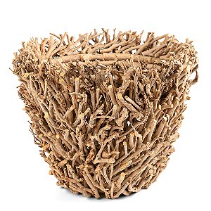 Vaso Cachepot Galhos De Madeira Decoração