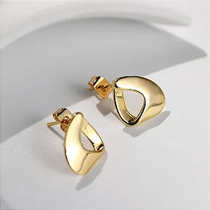 Brinco Meu jeito de Ser geométrico Folheado