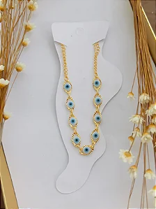 Tornozeleira Folehado Olho Grego Branco