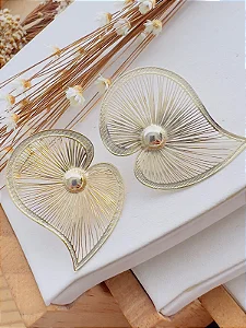 Brinco Folhas Folheado Fotocorrosão