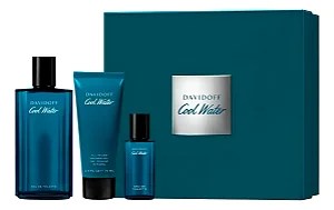 *COFFRET DAVIDOFF COOL WATER EDT 125ML+EDT15ML+SG75ML