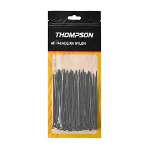 Abraçadeira de Nylon 400 x 7,6 mm Preta com 50 unidades ? Thompson