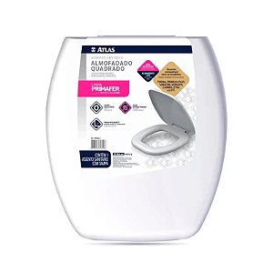 Assento Sanitario Almofadado Plast Quad Branco Pr1064-2 Atlas