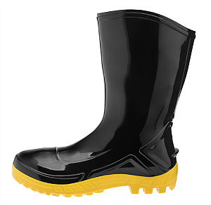 Bota Preta Solado Amarelo (C.M) 37 Marluvas