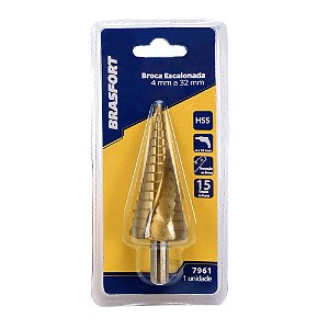 Broca Escalonada 4 a 32mm Brasfort