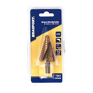 Broca Escalonada 9 a 36mm Brasfort