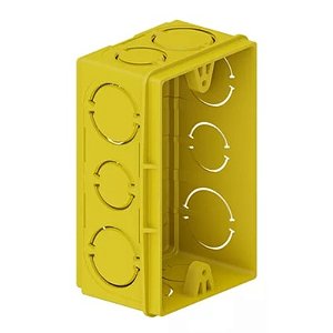 Caixa de Luz Embutir 4 X 2 Amarela