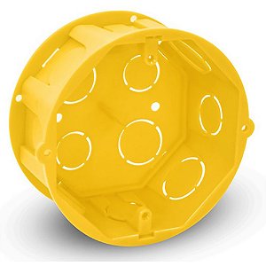 Caixa de Luz Octagonal Amarela