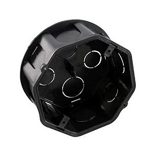 Caixa de Luz Octagonal Preta