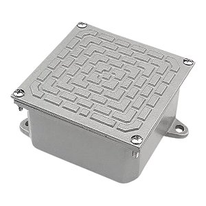 Caixa Passagem Aluminio Natural 20x20x10