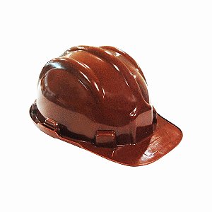 Capacete C/carneira Marrom Plastcor