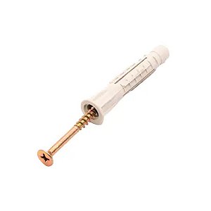 Cartela Bucha Fix Mu 6mm C/ Parafuso (Cento)