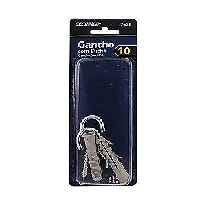 Cartela Gancho C/bucha N.10 C/02 Brasfort