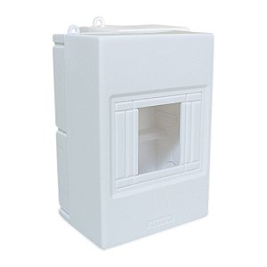 Centro Distribuicao 4 Disjuntores Din Sobrepor Branco Sct4 Steck