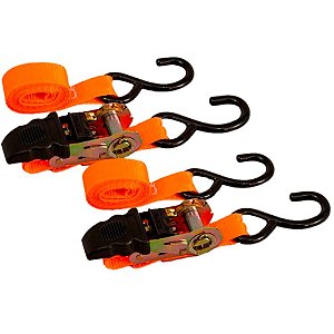 Cinta Amarracao com Catraca 0,8t 1.6M 2 Pecas Laranja Pratik