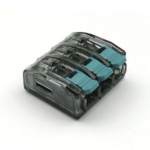 Conector de Emenda Borne 3p 32a 4mm C/ 10 Pecas