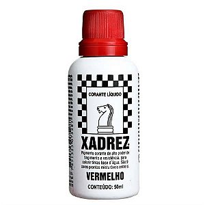 Corante Universal 50ml Vermelho P/tinta Xadrez