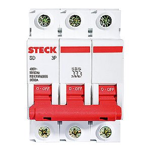 Disjuntor Serie Sd63 25a 3p Curva C 3ka Steck