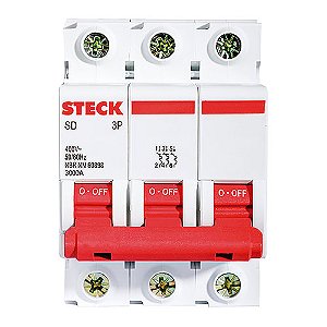 Disjuntor Din Tripolar 50a Curva C Sd63 ? Steck