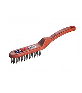 Escova Aco 4 Fileiras C/cabo Pvc L36mm