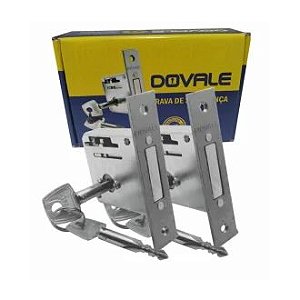 Fechadura Auxiliar Tetra Inox Cromada Par Dovale