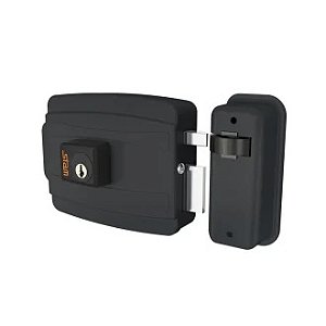 Fechadura Eletrica 40mm Dentro Preto Fosco 12v Stam