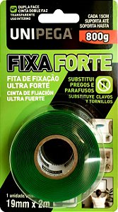 Fita Dupla Face 12mm X 2 Transparente Fitaforte Unipega