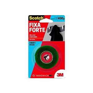 Fita Dupla Face 12mm X 2m Forte Interno Transparente 3m