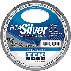 Fita Silver Tape 48mmx05mt Prata Tekbond