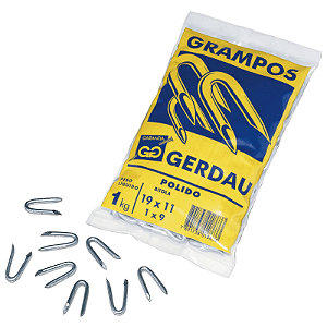 Grampo 1 X 9 Polido 1kg Gerdau