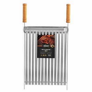 Grelha Inox Parrilla Argentina 40x50cm C/calha
