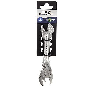 Jogo Chave Fixa 6 a 17mm 06pc Brasfort